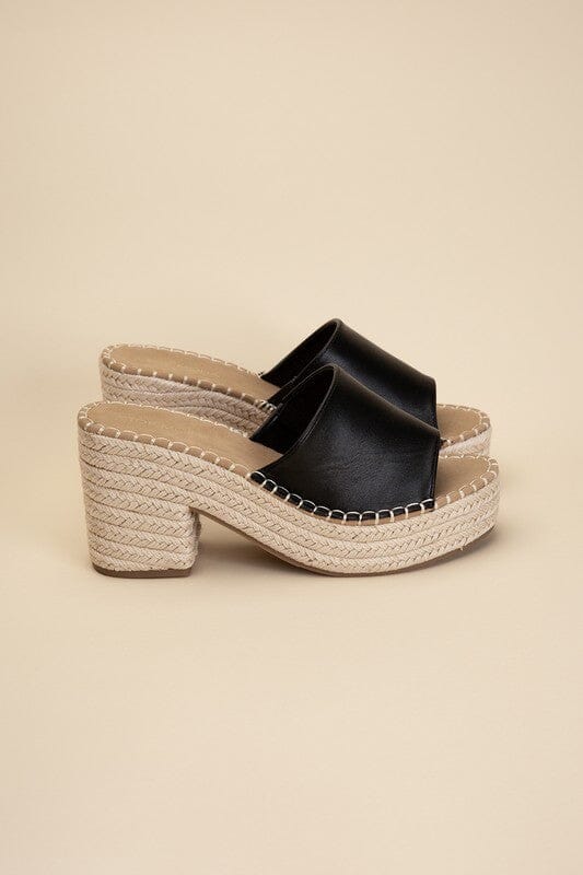 LOCK-1 Espadrille Mule Heels Top Guy Footwear 