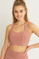 Love Tree Activewear Crop Halter Back Detail Top sports bra Love Tree CLAY S 