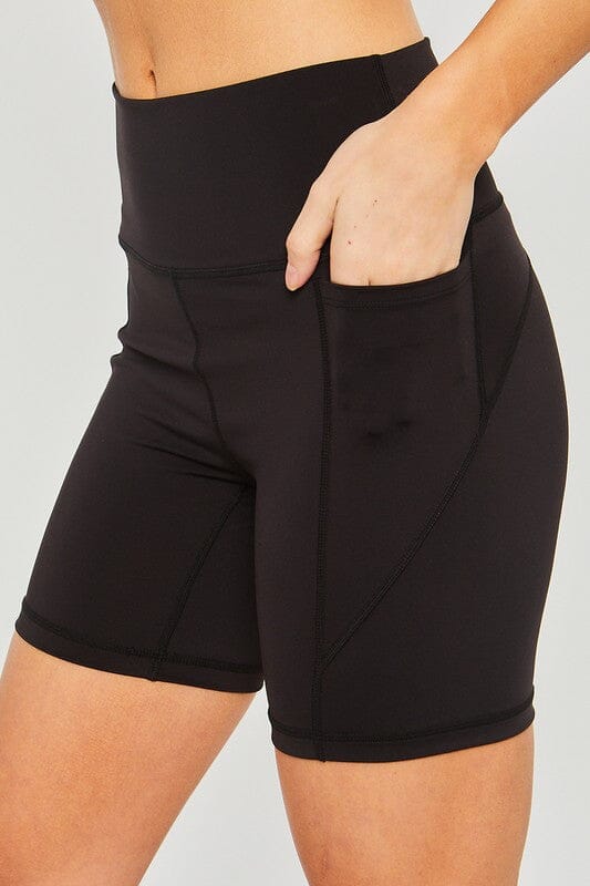 Love Tree Activewear Seam Detailing Shorts bike shorts Love Tree BLACK S 