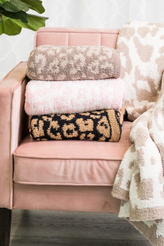 Luxe Super Soft Leopard Print Comfy Throw throw blanket Poet Street Boutique 