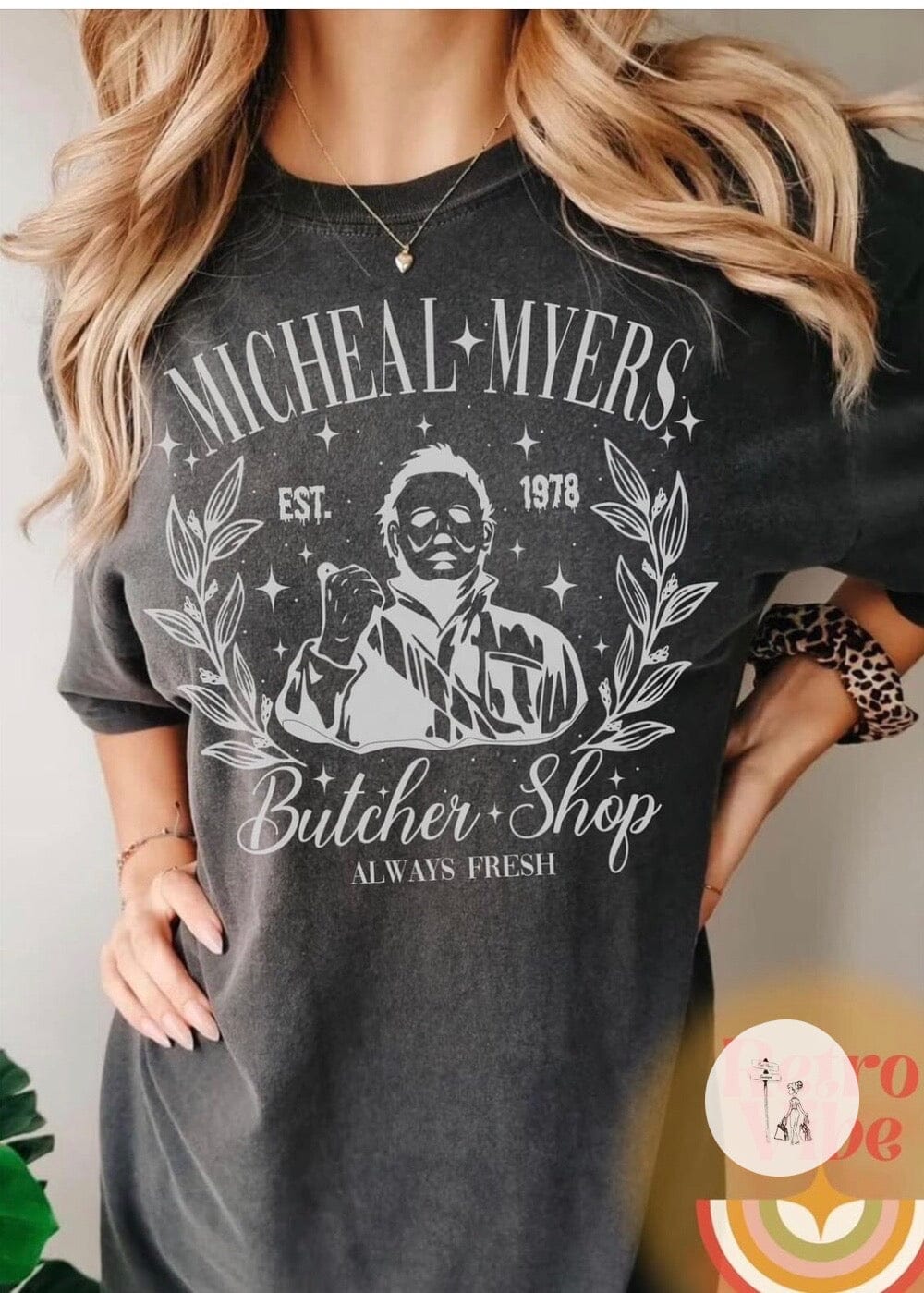 Michael Myer's Halloween Graphic Tee graphic tee Poet Street Boutique Charcoal Grey Small 