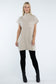 Mock Neck Short Sleeve Sweater Dress with Pocket ZENANA 