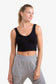 Mono B Cropped Tank Top active wear tanks Mono B Black S 