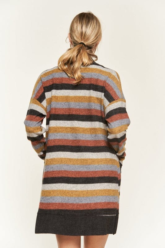 MULTI COLOR STRIPE CARDIGAN KRT1242 Jade By Jane 