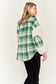 Multi plaid fuzzy sleeve jacket JJO1023 Jade By Jane 