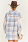 Multi plaid fuzzy sleeve jacket JJO1023 Jade By Jane 