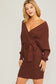 Off Shoulder Ribbed Wrap Dress wrap dress Love Tree 