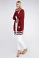 Open cardigan with contrast trim Nuvi Apparel 