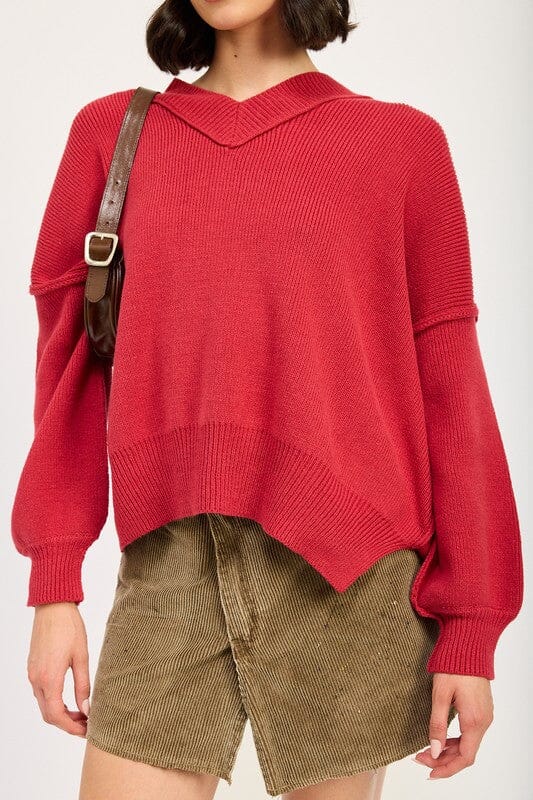 OVERSIZED V NECK SWEATER Emory Park 