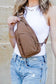 Pippa Nylon Sling Bag nylon sling bag Poet Street Boutique Mocha OneSize 