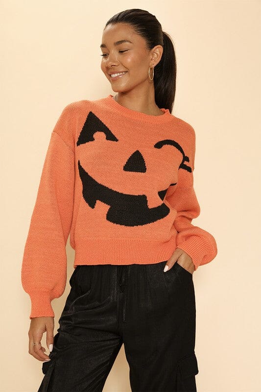 Pumpkin Halloween Sweater Miss Sparkling Pumpkin S 