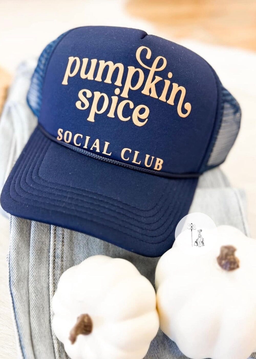 Pumpkin Spice Social Club Trucker Hat trucker hat Poet Street Boutique 