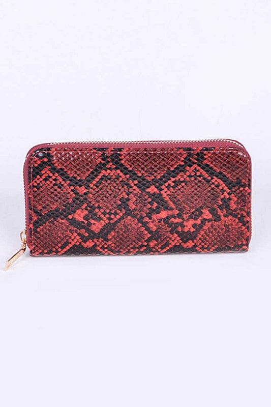 Python Printed Fashion Wallet Artini Accessories Red O/S 