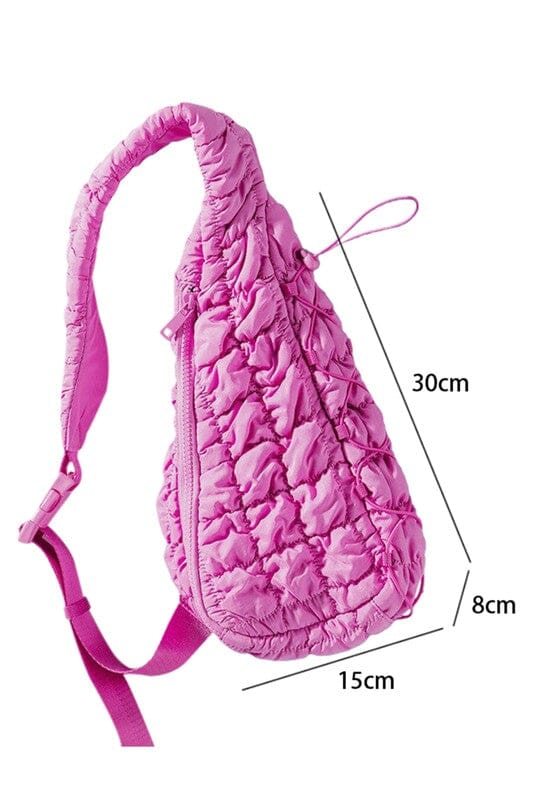 Quilted Drawstring Jennie Sling Bag sling bag Poet Street Boutique 