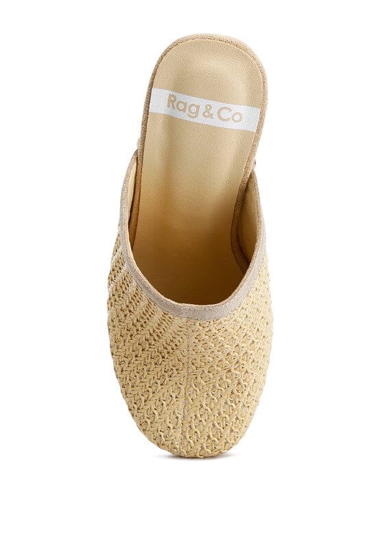 Rag + Co Raffia Platform Clogs clogs Rag Company 