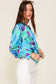 Retro Print Satin Blouse TIMING 