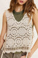 Self Side Tie Detailed Crochet Vest Top La Miel 