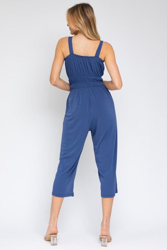 Sleeveless Drawstring Cropped Jumpsuit Gilli 