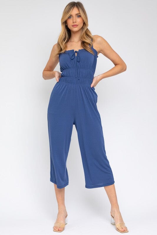 Sleeveless Drawstring Cropped Jumpsuit Gilli 