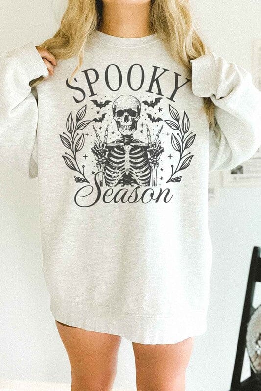 SPOOKY SEASON HALLOWEEN OVERSIZED SWEATSHIRT ROSEMEAD LOS ANGELES CO ASH S/M 