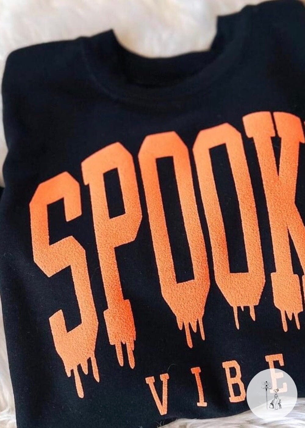 Spooky Vibes Puff Print Sweatshirt graphic sweatshirt Poet Street Boutique 