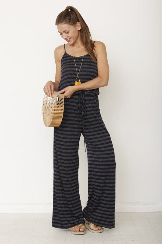 Summertime Stripe Jumpsuit striped jumpsuit Poet Street Boutique 