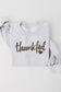 Thankful Heart Graphic Fleece Sweatshirt Thankful cursive sweatshirt Poet Street Boutique ASH S 