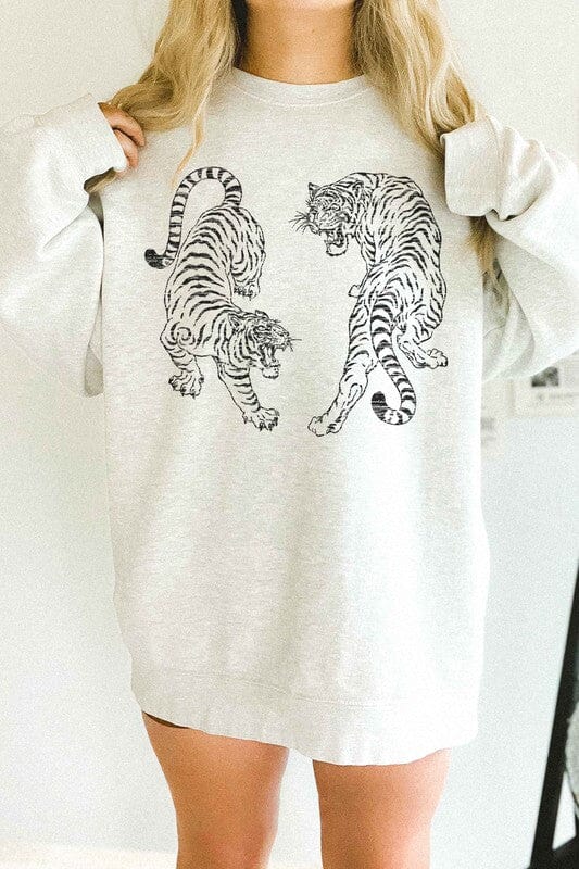 Tiger Oversized Sweatshirt tiger sweatshirt Poet Street Boutique ASH S/M 