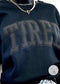 Tired Puff Print Black on Black Sweatshirt graphic sweatshirt Poet Street Boutique 