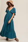 V-neck Ruffle Sleeve Flowy Vacation Dress Listicle 