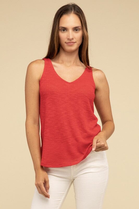 V Neck Sleeveless Cami Top ZENANA 