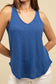 V Neck Sleeveless Cami Top ZENANA CLASSIC BLUE S 