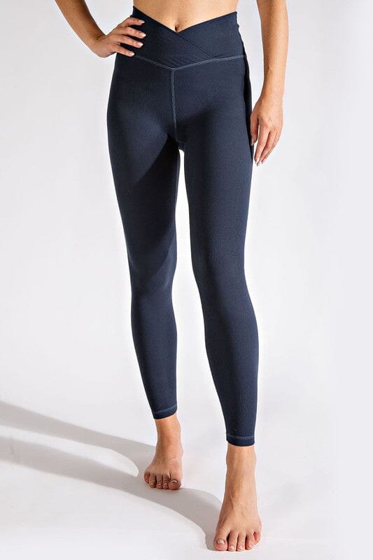 V Waist Full Length Leggings yoga pants Rae Mode Nocturnal Navy S 