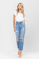 Vervet Distressed Raw Hem Mom Jeans jeans VERVET by Flying Monkey 