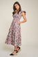 Vintage Garden Floral Flutter Smocking Midi Dress Davi & Dani 