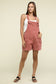 Washed Knot Strap Romper ZENANA 