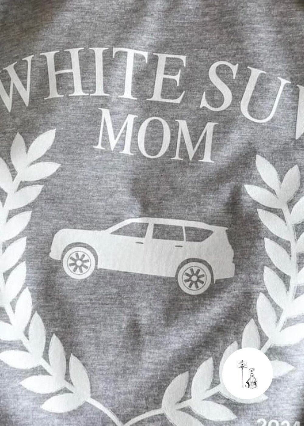 White SUV Mom Graphic Tee mom graphic tee Poet Street Boutique 