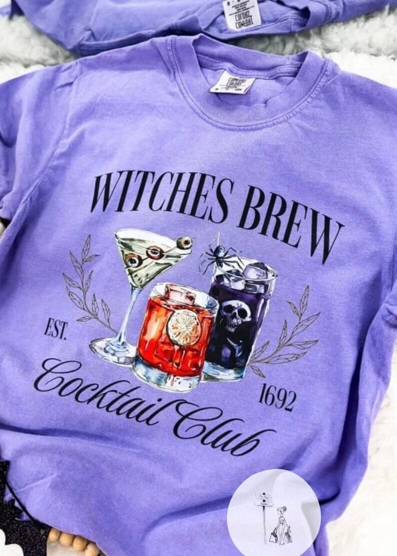 Witches Brew Graphic Tee graphic tee Poet Street Boutique Purple Small 