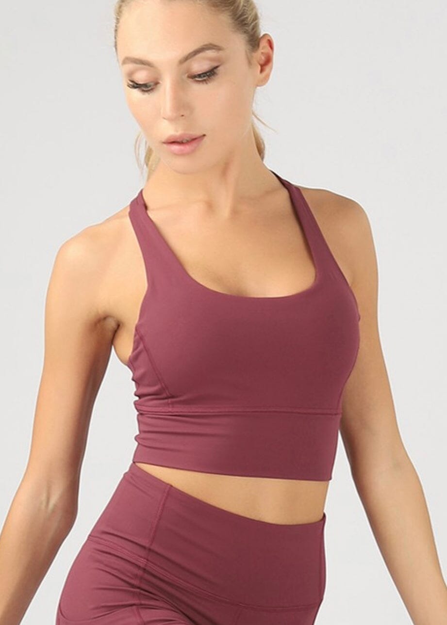 Work It Strappy Back Crop Top strappy sports bra OTOS Active 