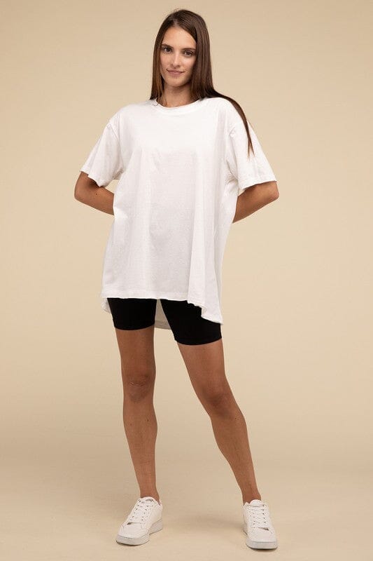 Zenana Cotton Drop Shoulder Oversized Top cotton drop shoulder tee ZENANA 