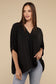 Zenana V-Neck Puff Half Sleeve Top flutter balloon sleeve blouse ZENANA 