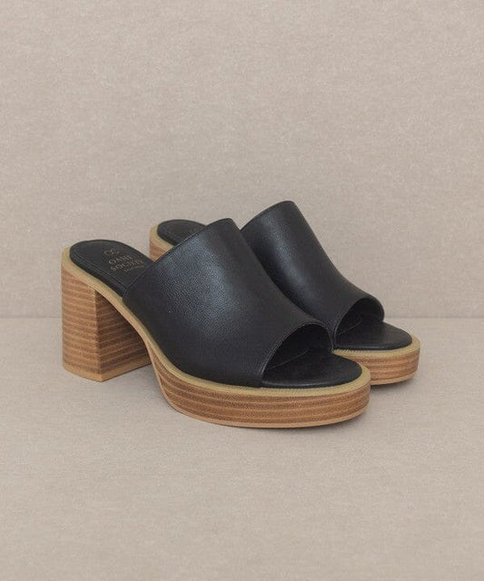 Camille Platform Slide Heel platform slides Oasis Society 