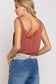 Flirty Twisted Tank Top low cut tank top POL 