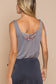 Flirty Twisted Tank Top low cut tank top POL 