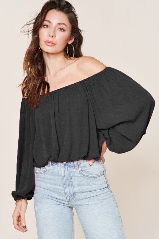 Jenna Off Shoulder Top off shoulder top Poet Street Boutique 