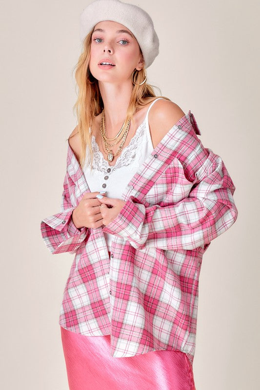 La Miel Dreamy Shirt button down flannel La Miel CANDY S 