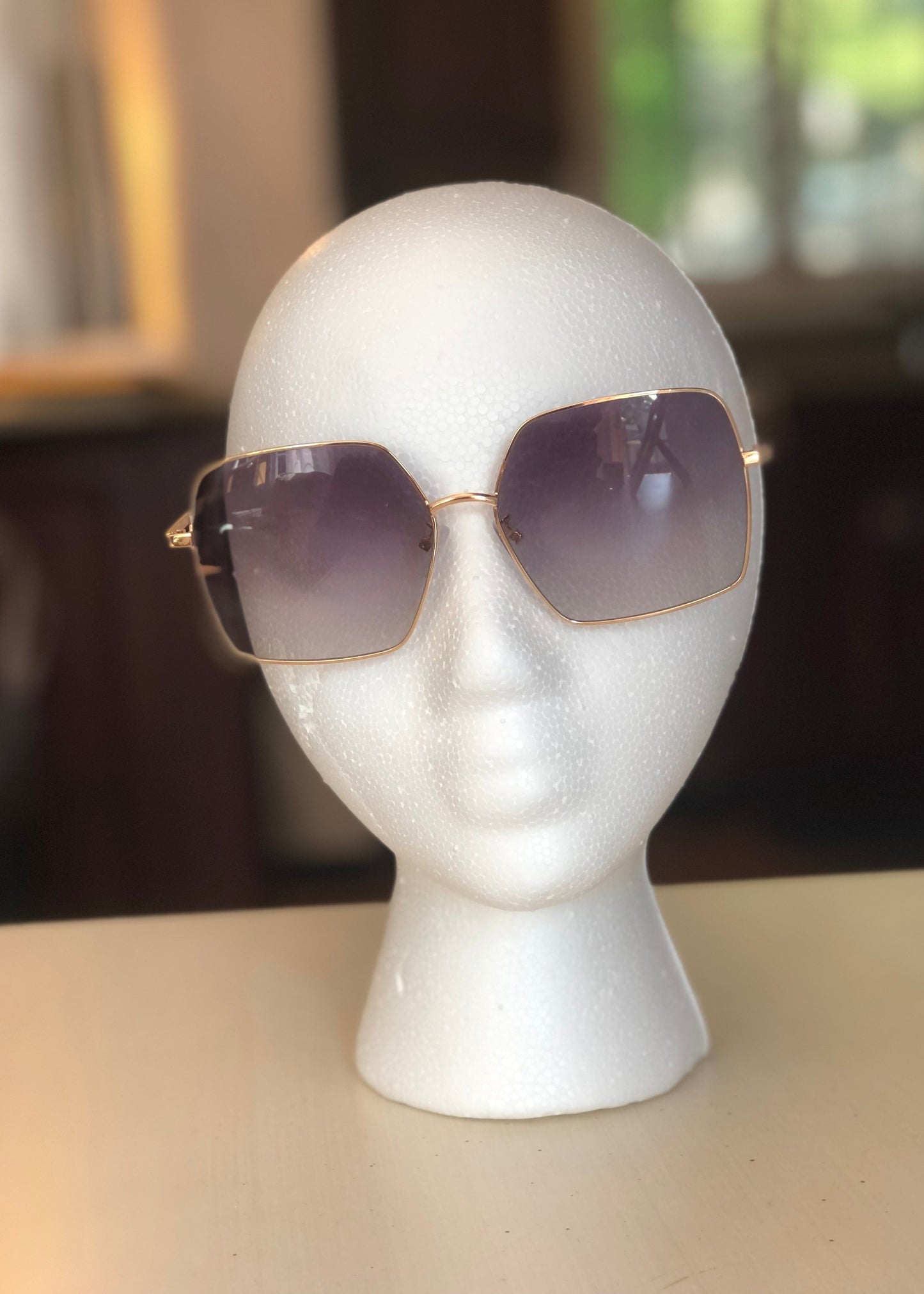 Ombre Pale Tinted Geo Sunglasses sunglasses Poet Street Boutique Brown 