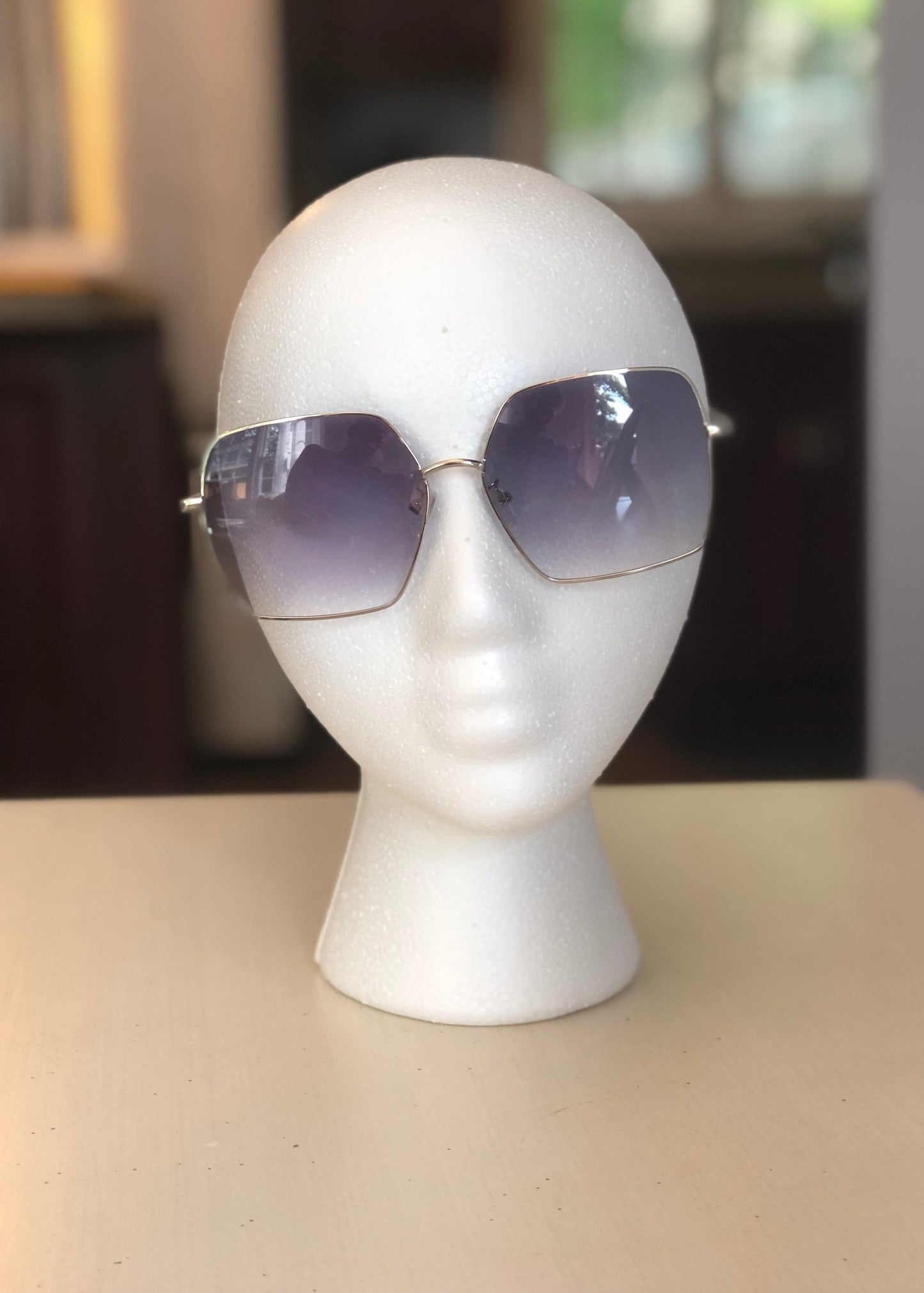 Ombre Pale Tinted Geo Sunglasses sunglasses Poet Street Boutique Sky 