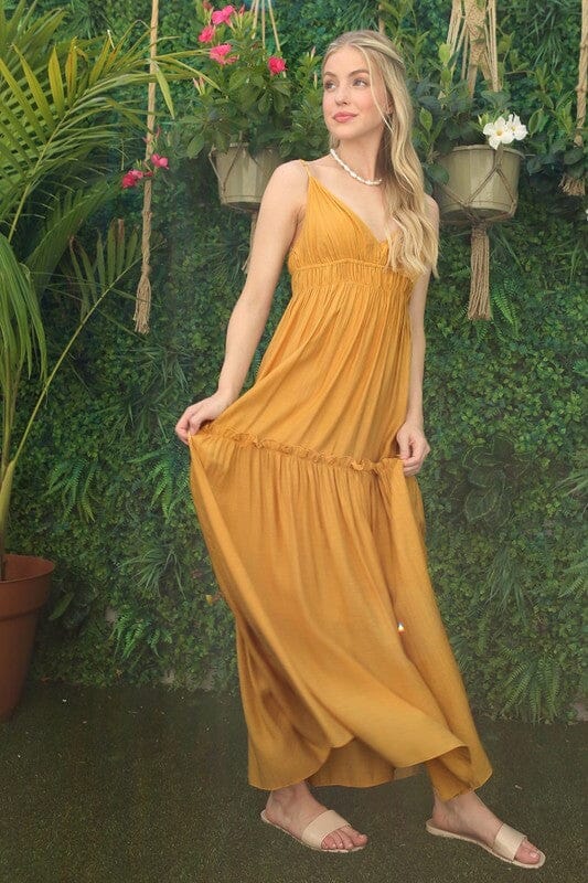 On The Side Maxi Dress tank maxi dress Lilou YELLOW S 