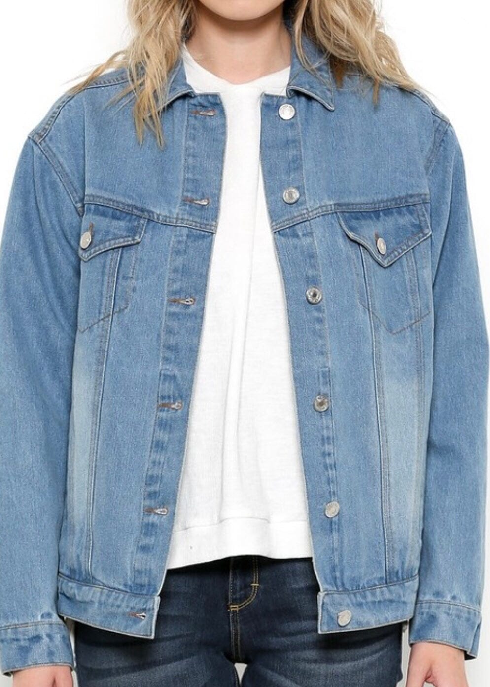 **PRE-ORDER **Fly High Embroidered Denim Jacket Denim Jacket Poet Street Boutique 